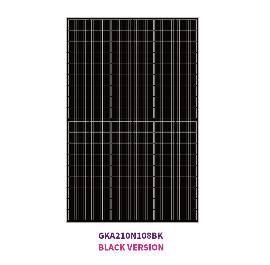 210mm N-TYPE mono 108 solar half cells 580W