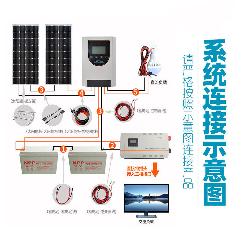 6kw solar system use mppt solar charge controller 
