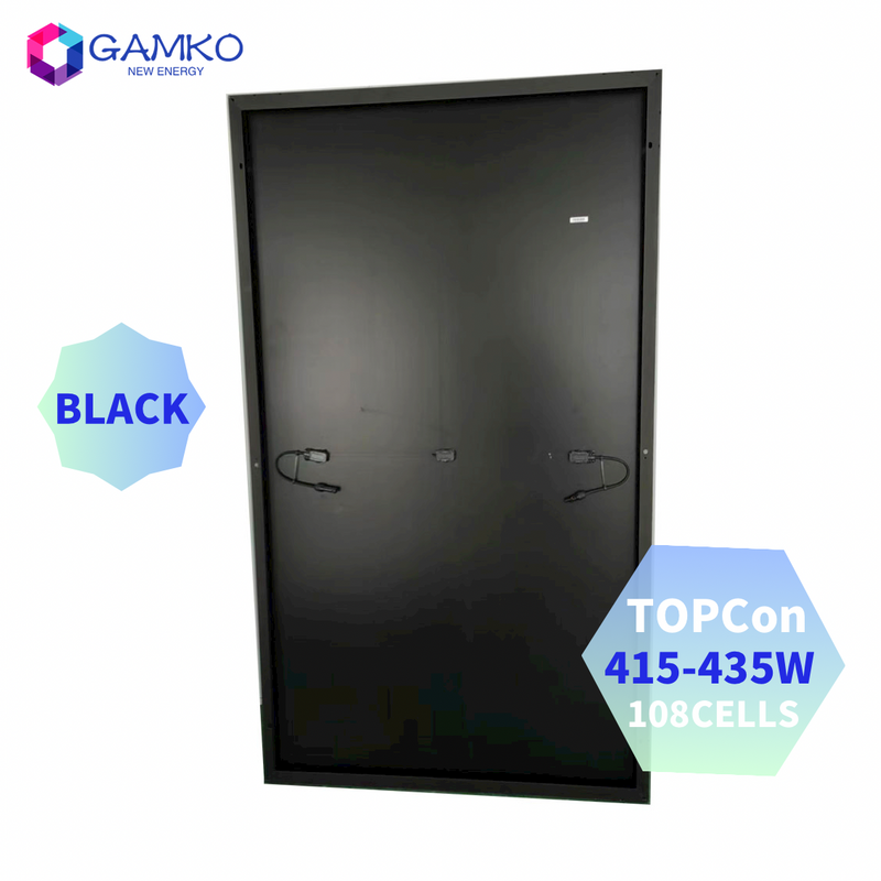 High efficiency bifacial full black solar panels home use solar panel ...