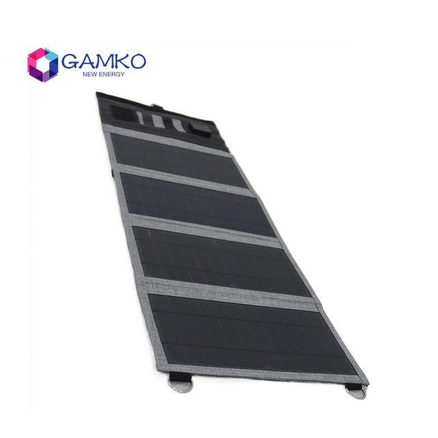 15W 4 folder portable Photovoltaic Solar panels module bag for camping trips