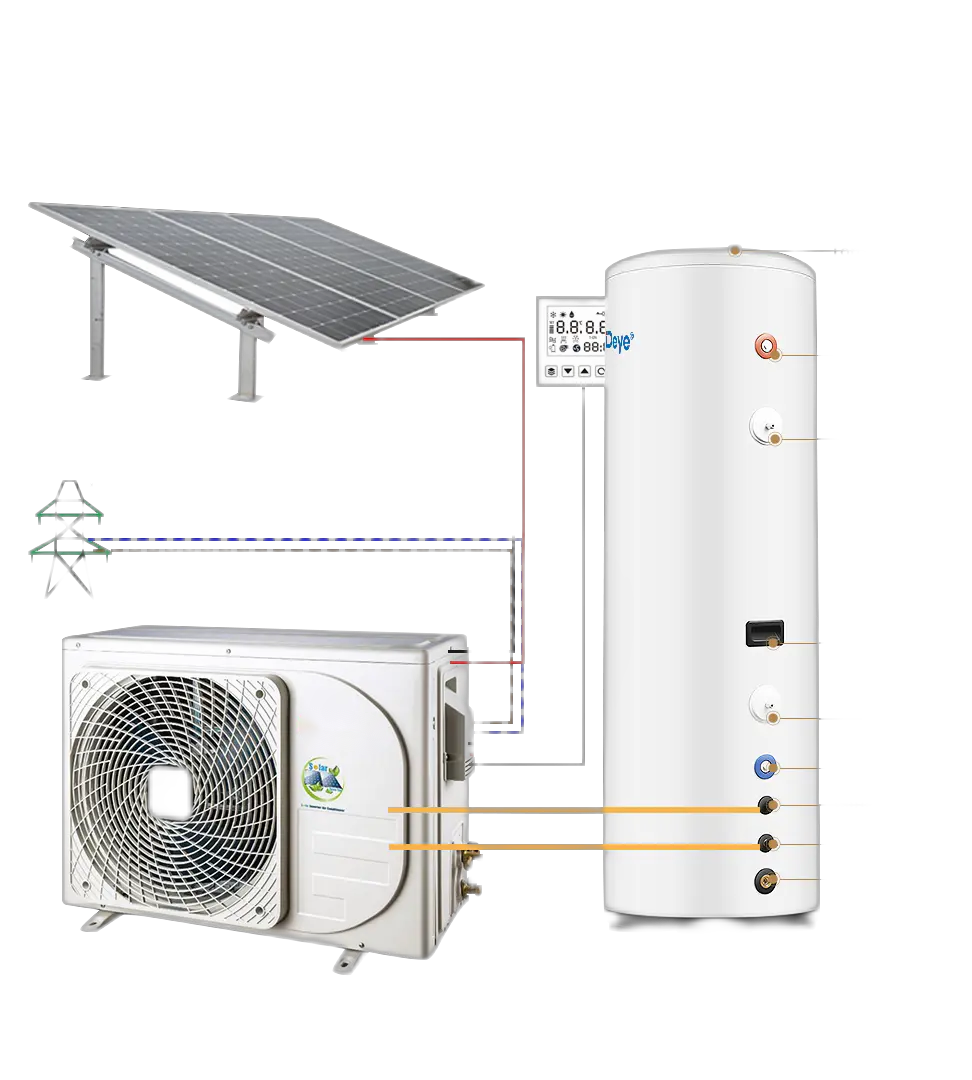 Split hot water solar heat pump on grid solar AC/DC hot water heat pump with the high efficiency