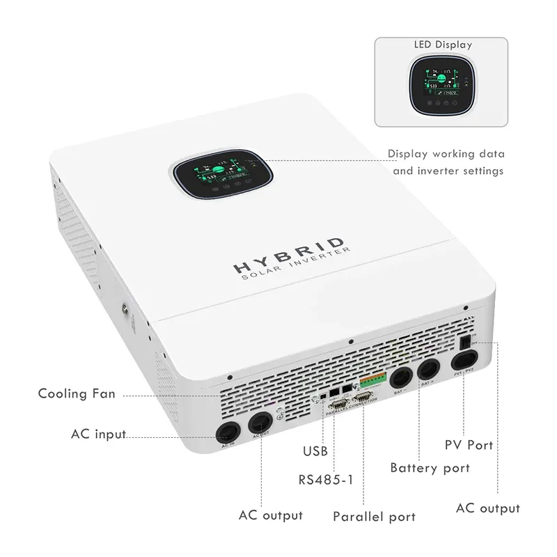 Cheap Price US Version Hybrid Solar Inverter 120V/ 240V Split Phase 8KW 10KW